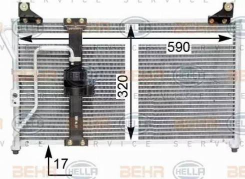 HELLA 8FC 351 310-781 - Lauhdutin, ilmastointilaite inparts.fi