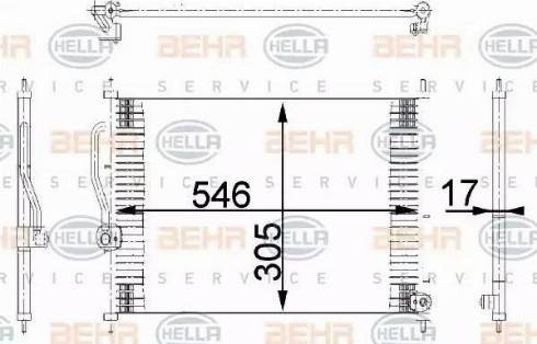 HELLA 8FC 351 318-081 - Lauhdutin, ilmastointilaite inparts.fi