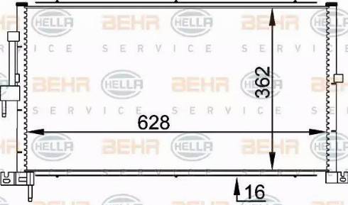 HELLA 8FC 351 318-311 - Lauhdutin, ilmastointilaite inparts.fi