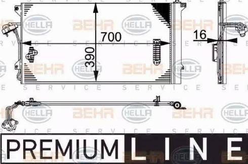 HELLA 8FC 351 317-461 - Lauhdutin, ilmastointilaite inparts.fi