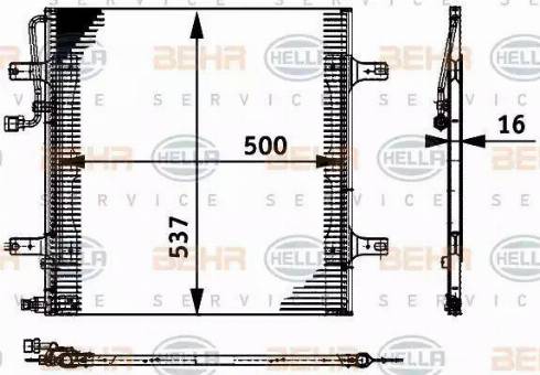 HELLA 8FC 351 317-591 - Lauhdutin, ilmastointilaite inparts.fi