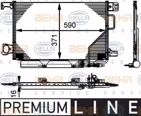 HELLA 8FC 351 317-501 - Lauhdutin, ilmastointilaite inparts.fi