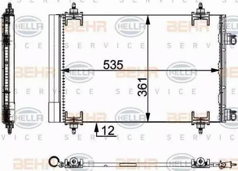 HELLA 8FC 351 317-574 - Lauhdutin, ilmastointilaite inparts.fi