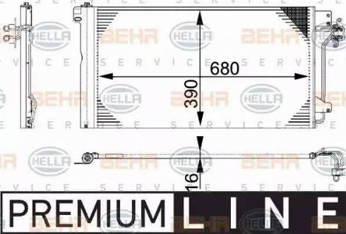 HELLA 8FC 351 317-651 - Lauhdutin, ilmastointilaite inparts.fi