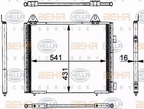 HELLA 8FC 351 317-741 - Lauhdutin, ilmastointilaite inparts.fi