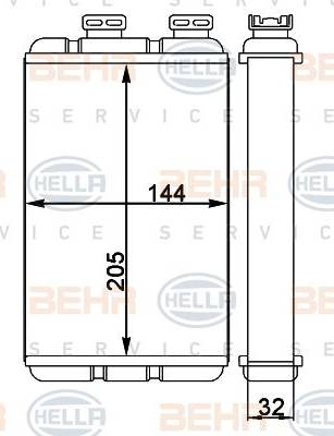 HELLA 8FH 351 311-324 - Lämmityslaitteen kenno inparts.fi