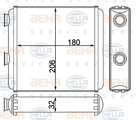 HELLA 8FH 351 311-234 - Lämmityslaitteen kenno inparts.fi