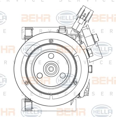 HELLA 8FK 351 008-061 - Kompressori, ilmastointilaite inparts.fi