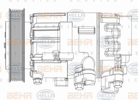 HELLA 8FK 351 008-081 - Kompressori, ilmastointilaite inparts.fi