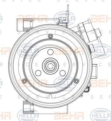 HELLA 8FK 351 008-081 - Kompressori, ilmastointilaite inparts.fi