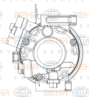 HELLA 8FK 351 008-071 - Kompressori, ilmastointilaite inparts.fi