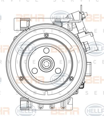 HELLA 8FK 351 008-151 - Kompressori, ilmastointilaite inparts.fi