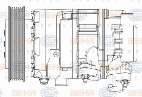 HELLA 8FK 351 008-151 - Kompressori, ilmastointilaite inparts.fi