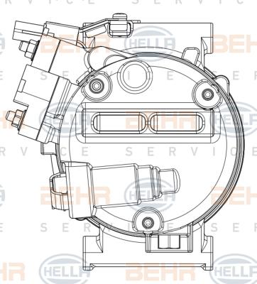 HELLA 8FK 351 008-201 - Kompressori, ilmastointilaite inparts.fi