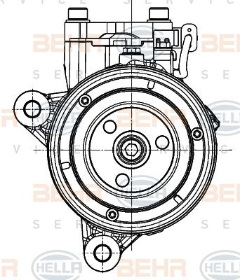 HELLA 8FK 351 007-241 - Kompressori, ilmastointilaite inparts.fi