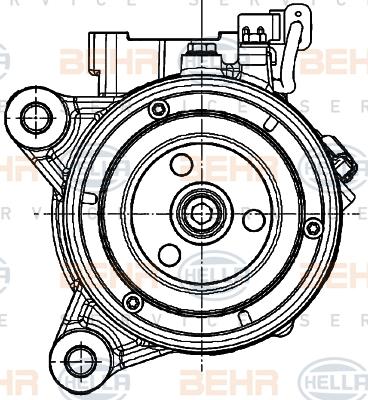 HELLA 8FK 351 007-251 - Kompressori, ilmastointilaite inparts.fi