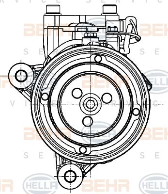 HELLA 8FK 351 007-231 - Kompressori, ilmastointilaite inparts.fi