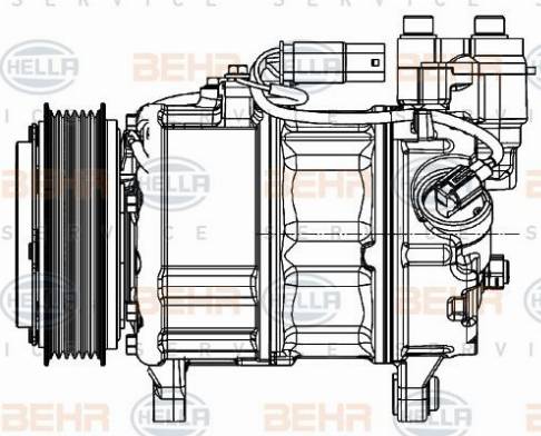 HELLA 8FK 351 007-231 - Kompressori, ilmastointilaite inparts.fi