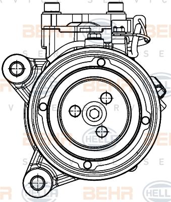 HELLA 8FK 351 007-221 - Kompressori, ilmastointilaite inparts.fi