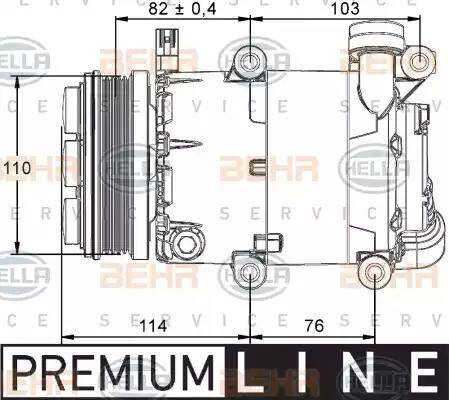 HELLA 8FK 351 113-461 - Kompressori, ilmastointilaite inparts.fi