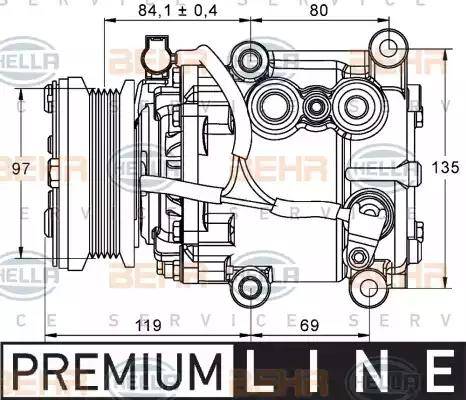 HELLA 8FK 351 113-401 - Kompressori, ilmastointilaite inparts.fi