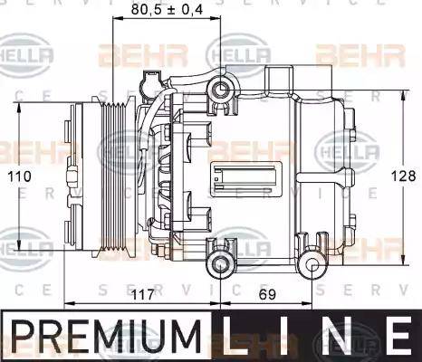 HELLA 8FK 351 113-411 - Kompressori, ilmastointilaite inparts.fi