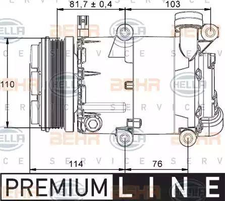 HELLA 8FK 351 113-471 - Kompressori, ilmastointilaite inparts.fi