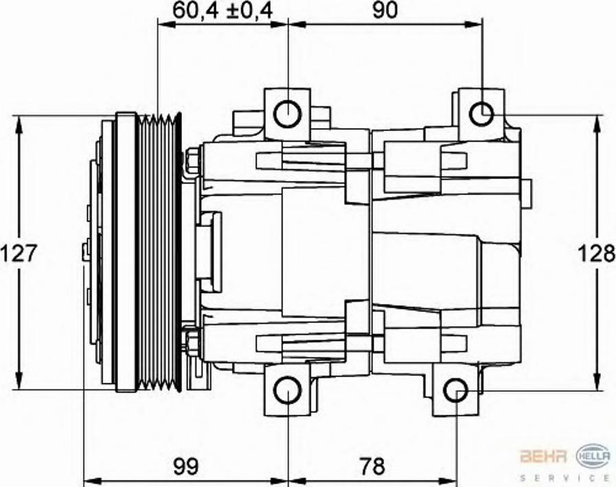 HELLA 8FK 351 113-081 - Kompressori, ilmastointilaite inparts.fi