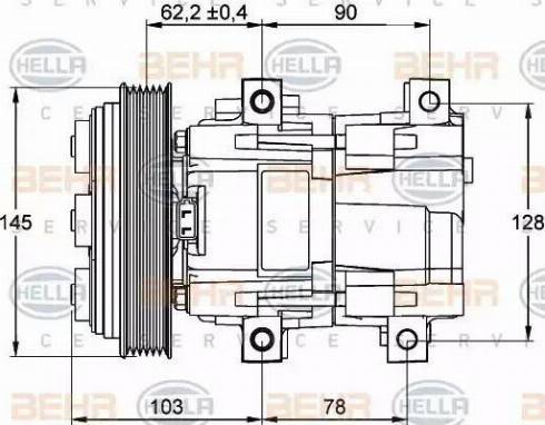 HELLA 8FK 351 113-171 - Kompressori, ilmastointilaite inparts.fi