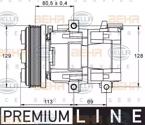 HELLA 8FK 351 113-391 - Kompressori, ilmastointilaite inparts.fi