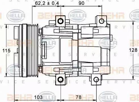 HELLA 8FK 351 113-301 - Kompressori, ilmastointilaite inparts.fi