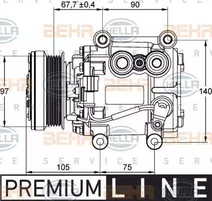 HELLA 8FK 351 134-491 - Kompressori, ilmastointilaite inparts.fi