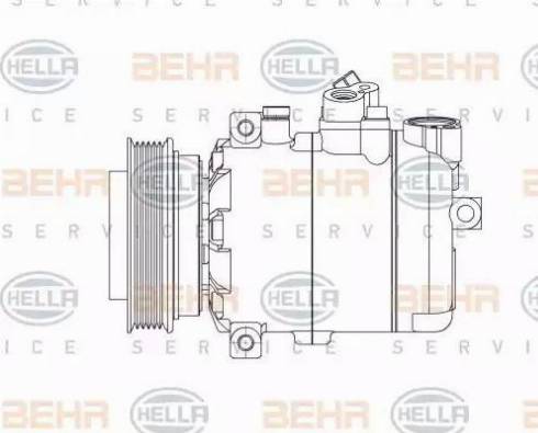 HELLA 8FK 351 132-081 - Kompressori, ilmastointilaite inparts.fi