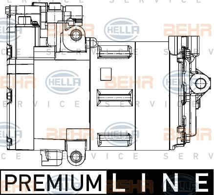 HELLA 8FK 351 342-061 - Kompressori, ilmastointilaite inparts.fi