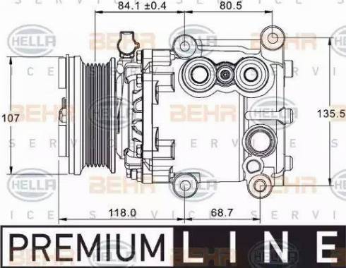 HELLA 8FK 351 334-091 - Kompressori, ilmastointilaite inparts.fi