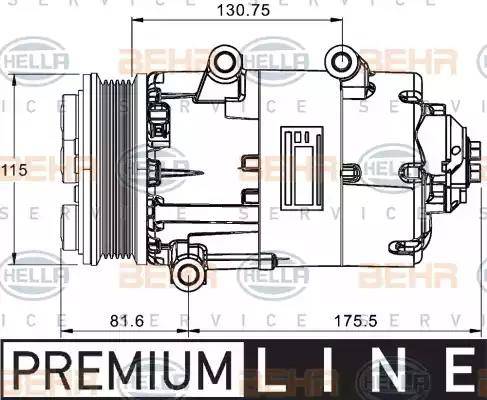 HELLA 8FK 351 334-051 - Kompressori, ilmastointilaite inparts.fi