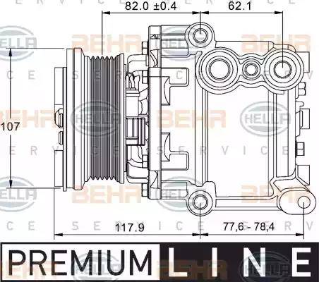 HELLA 8FK 351 334-081 - Kompressori, ilmastointilaite inparts.fi