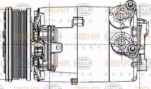 HELLA 8FK 351 334-351 - Kompressori, ilmastointilaite inparts.fi