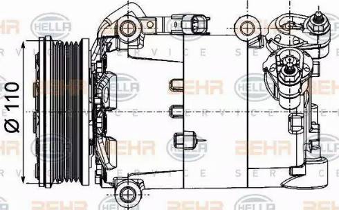 HELLA 8FK 351 334-361 - Kompressori, ilmastointilaite inparts.fi