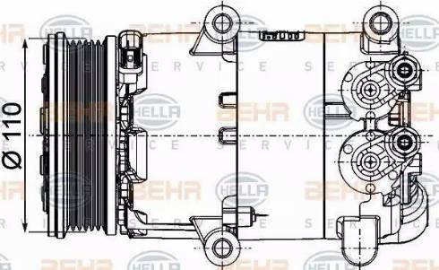 HELLA 8FK 351 334-371 - Kompressori, ilmastointilaite inparts.fi