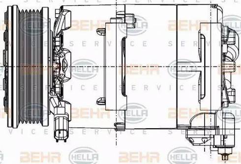 HELLA 8FK 351 334-371 - Kompressori, ilmastointilaite inparts.fi