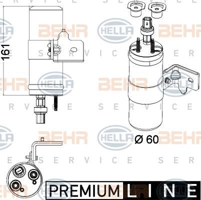 HELLA 8FT 351 003-531 - Kuivain, ilmastointilaite inparts.fi