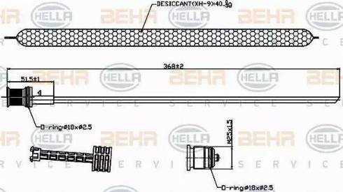 HELLA 8FT 351 193-241 - Kuivain, ilmastointilaite inparts.fi