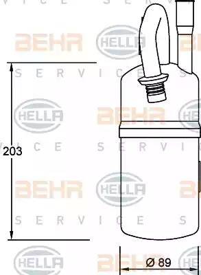 HELLA 8FT 351 192-051 - Kuivain, ilmastointilaite inparts.fi