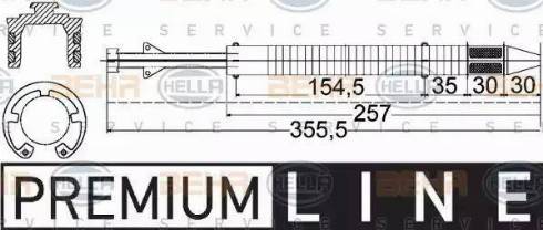 HELLA 8FT 351 197-251 - Kuivain, ilmastointilaite inparts.fi