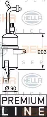 HELLA 8FT 351 335-131 - Kuivain, ilmastointilaite inparts.fi