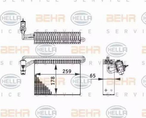 HELLA 8FV 351 210-721 - Höyrystin, ilmastointilaite inparts.fi