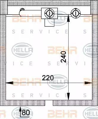 HELLA 8FV 351 211-071 - Höyrystin, ilmastointilaite inparts.fi