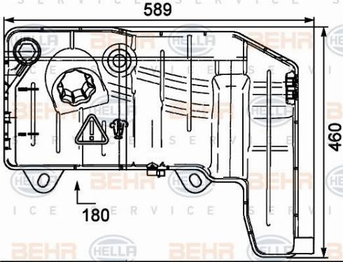 HELLA 8MA 376 705-514 - Nestesäiliö, jäähdytysneste inparts.fi