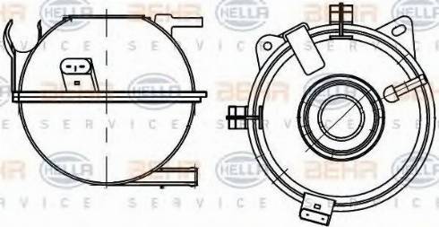 HELLA 8MA 376 705-351 - Nestesäiliö, jäähdytysneste inparts.fi